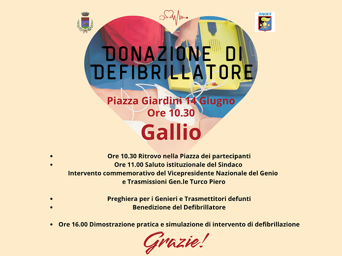 DONAZIONE DEL DEFIBRILLATORE